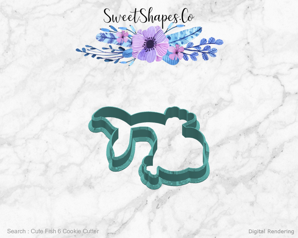 Cute Fish 6 Cookie Cutter — right view