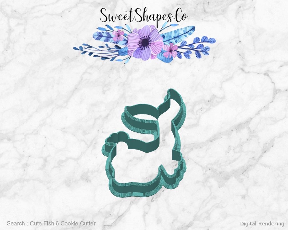 Cute Fish 6 Cookie Cutter — back view