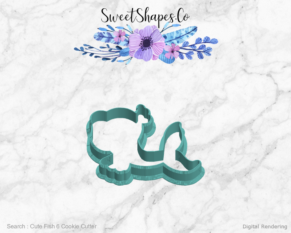 Cute Fish 6 Cookie Cutter — left view