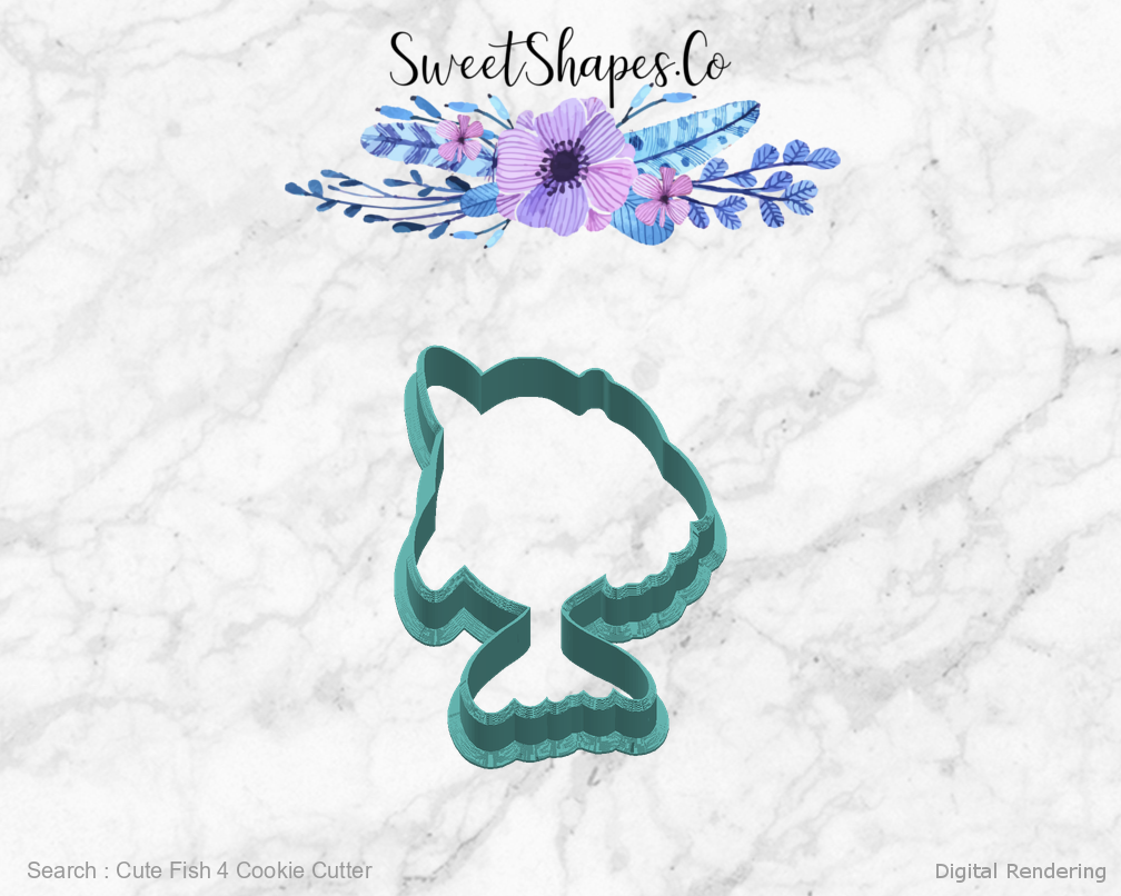 Cute Fish 4 Cookie Cutter — right view
