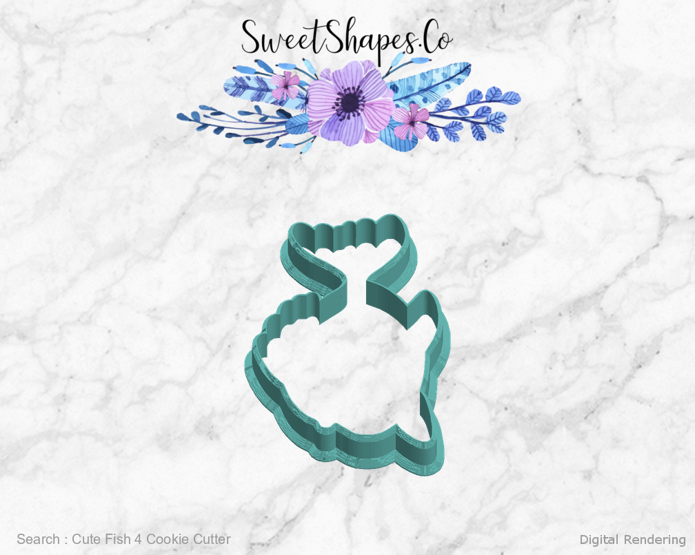 Cute Fish 4 Cookie Cutter — left view
