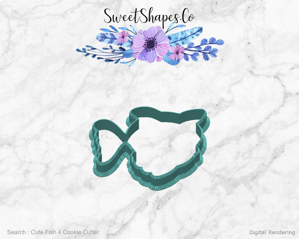Cute Fish 4 Cookie Cutter — back view