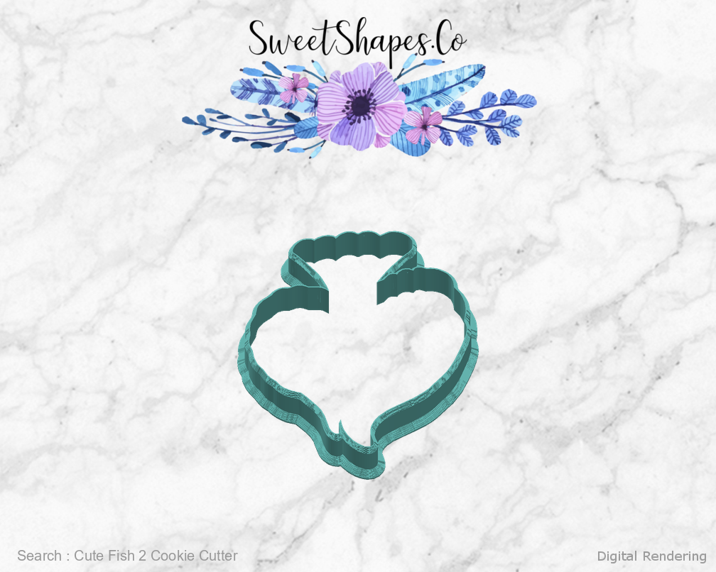 Cute Fish 2 Cookie Cutter — right view