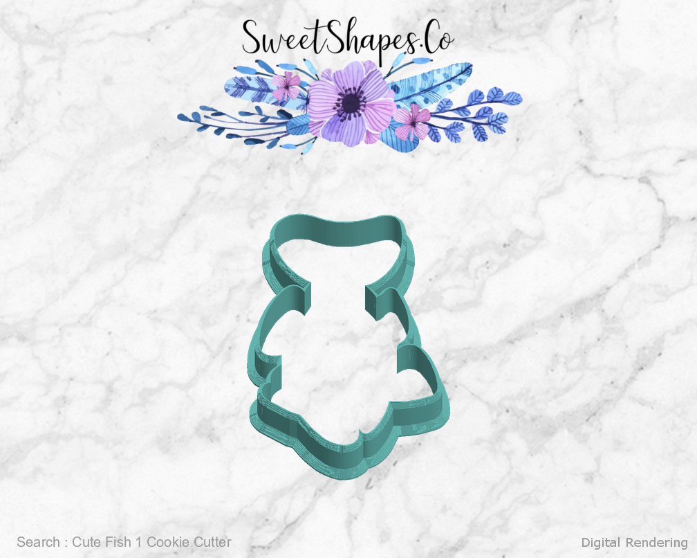 Cute Fish 1 Cookie Cutter — left view
