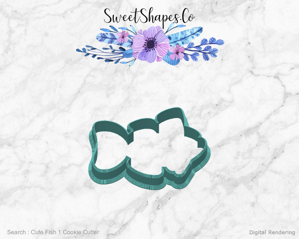 Cute Fish 1 Cookie Cutter — back view