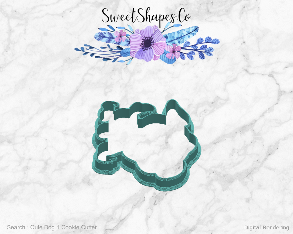 Cute Dog 1 Cookie Cutter — right view