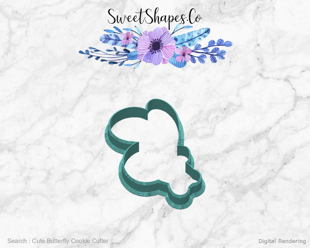 Cute Butterfly Cookie Cutter — back view