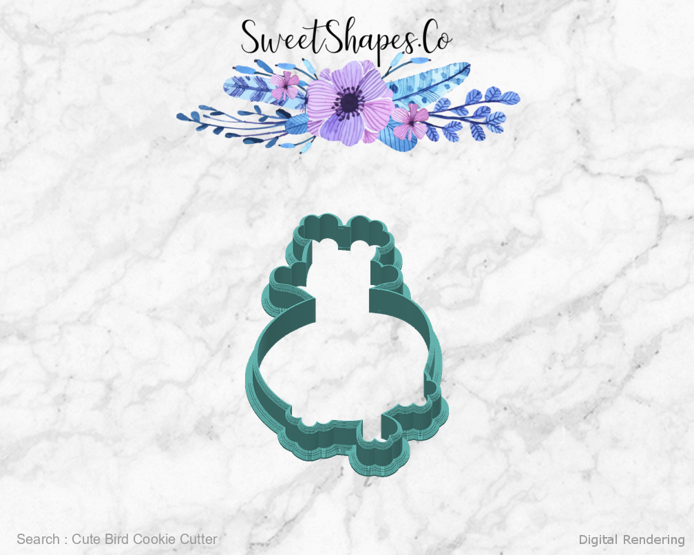 Cute Bird Cookie Cutter — back view