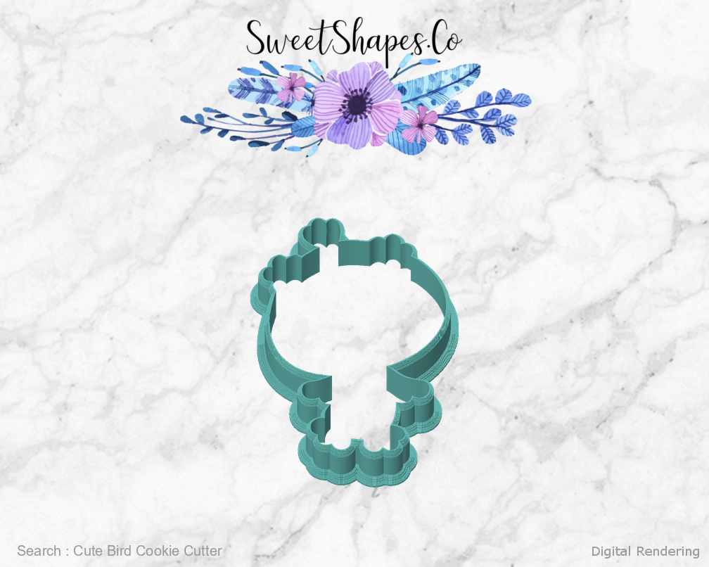 Cute Bird Cookie Cutter — front view