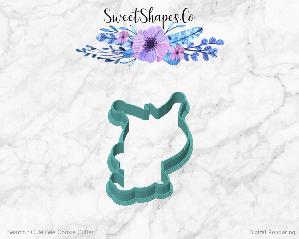 Cute Bee Cookie Cutter — front view