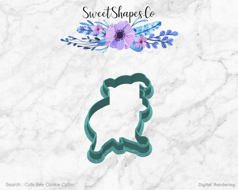 Cute Bee Cookie Cutter — back view