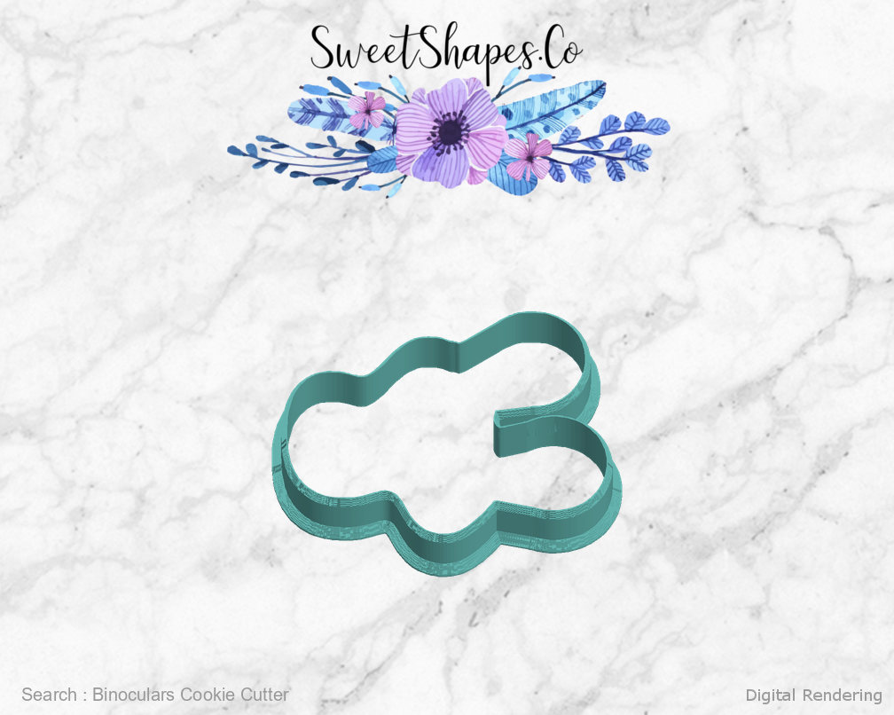 Binoculars Cookie Cutter — left view