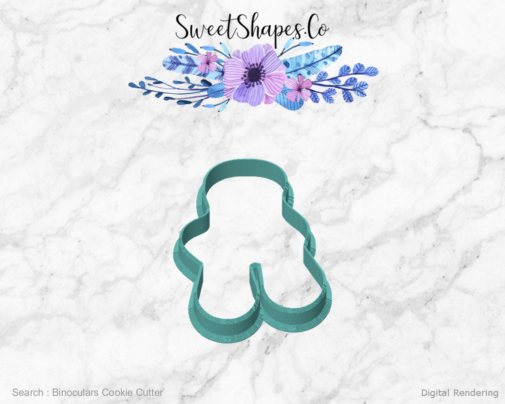 Binoculars Cookie Cutter — front view