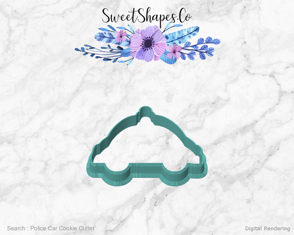 Police Car Cookie Cutter — front view