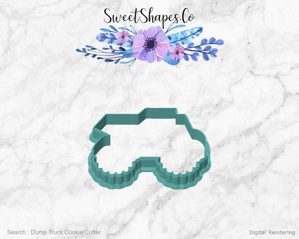 Dump Truck Cookie Cutter — front view
