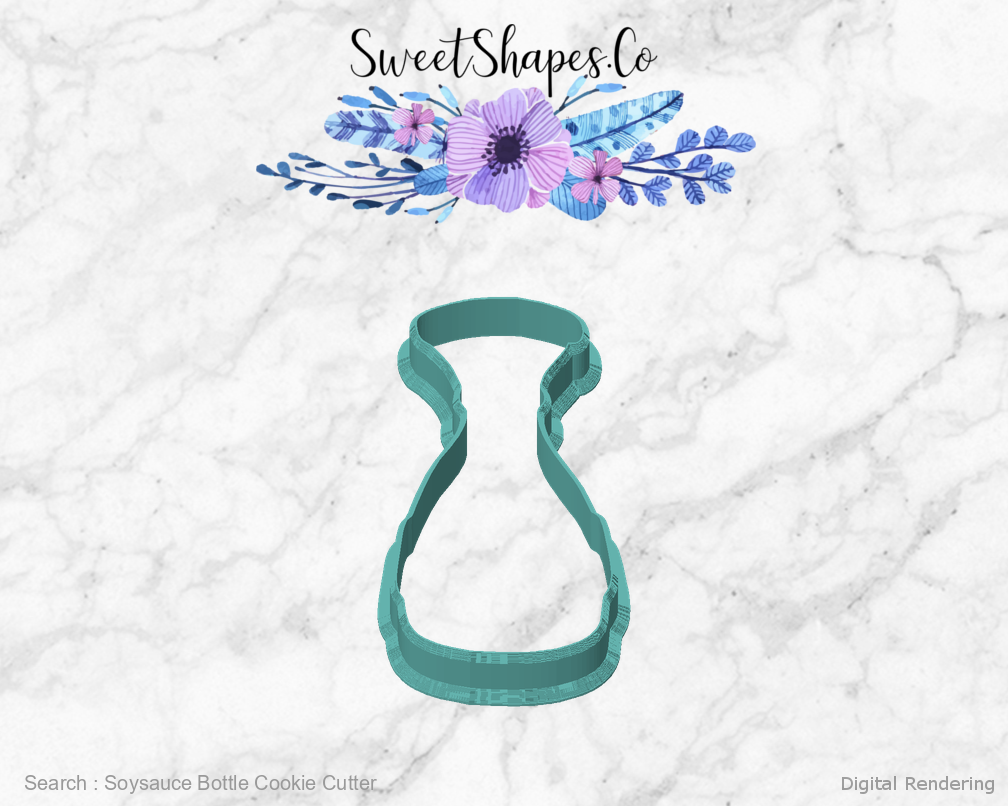 Soysauce Bottle Cookie Cutter — front view
