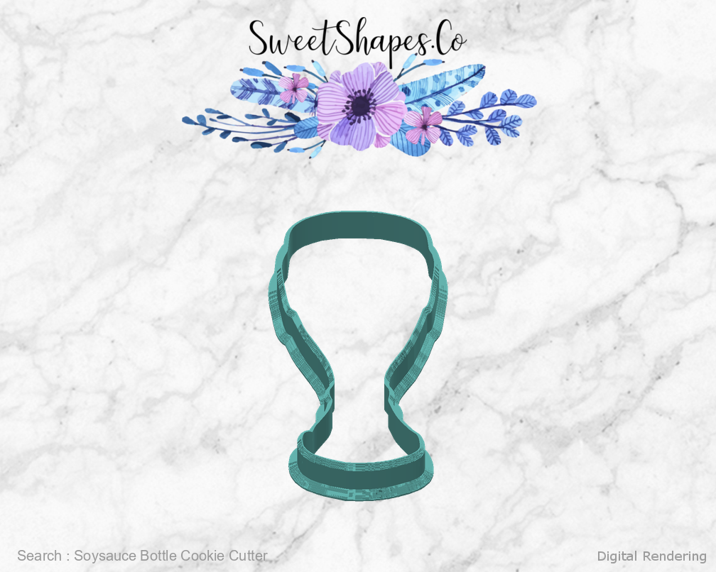 Soysauce Bottle Cookie Cutter — back view