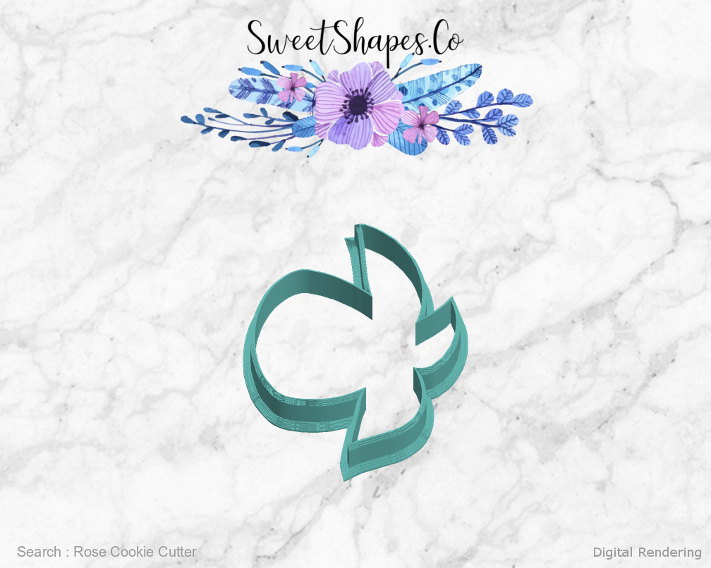 Rose Cookie Cutter — left view