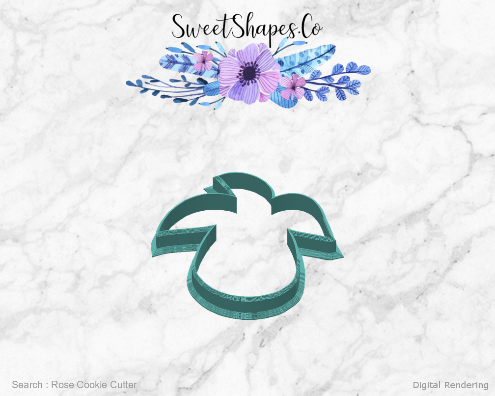 Rose Cookie Cutter — back view