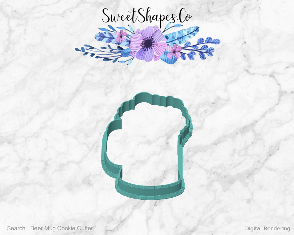 Beer Mug Cookie Cutter — front view