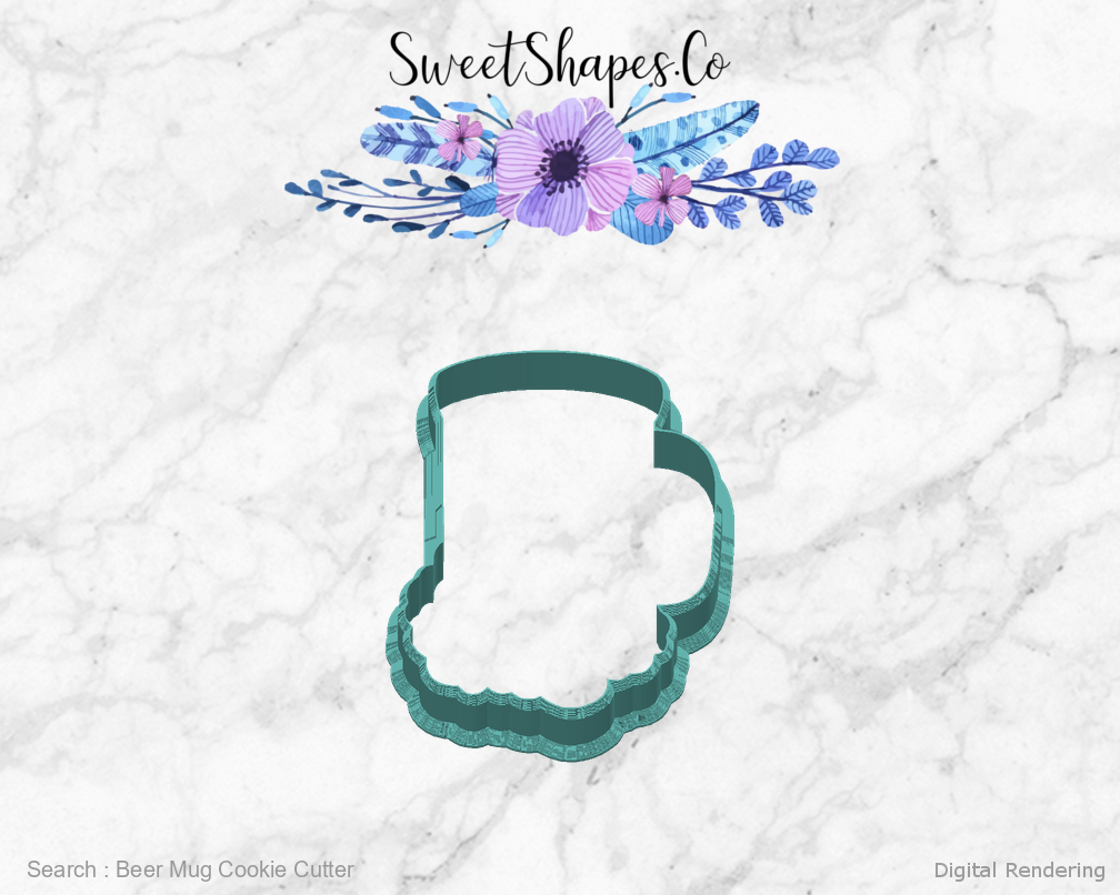 Beer Mug Cookie Cutter — back view