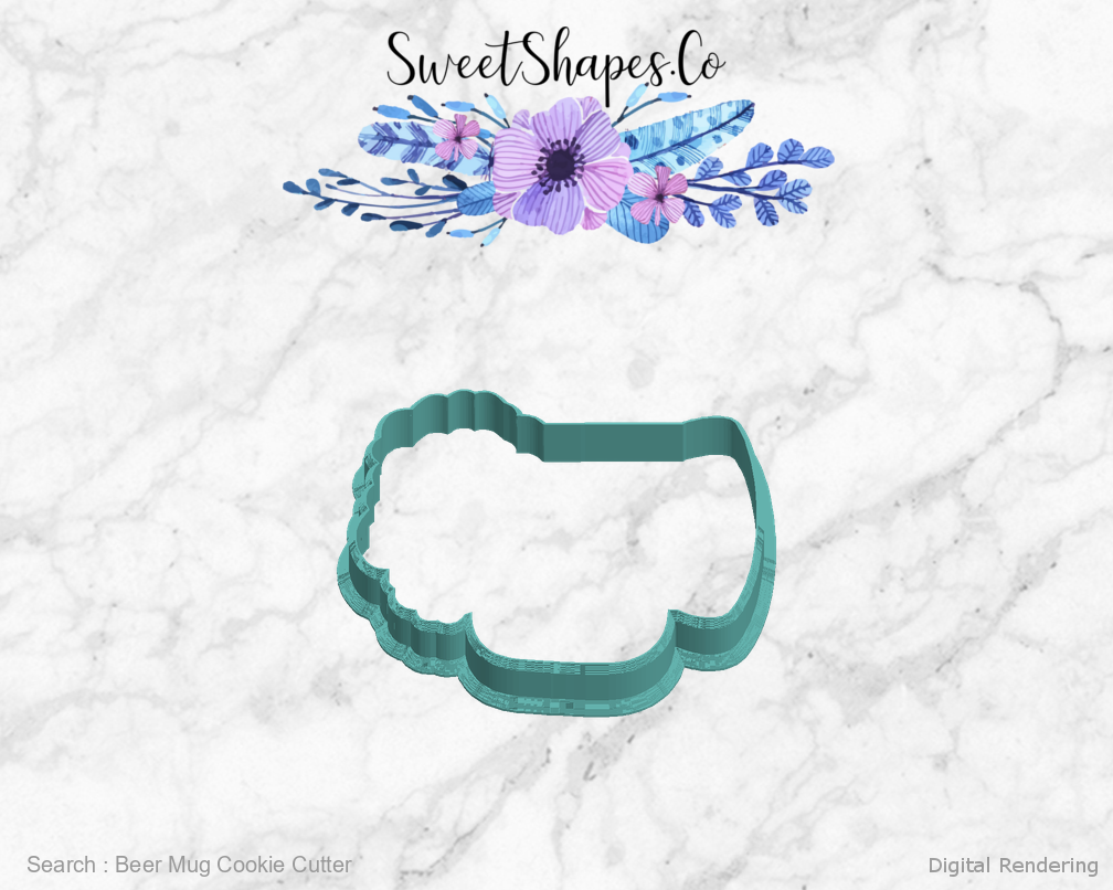 Beer Mug Cookie Cutter — left view