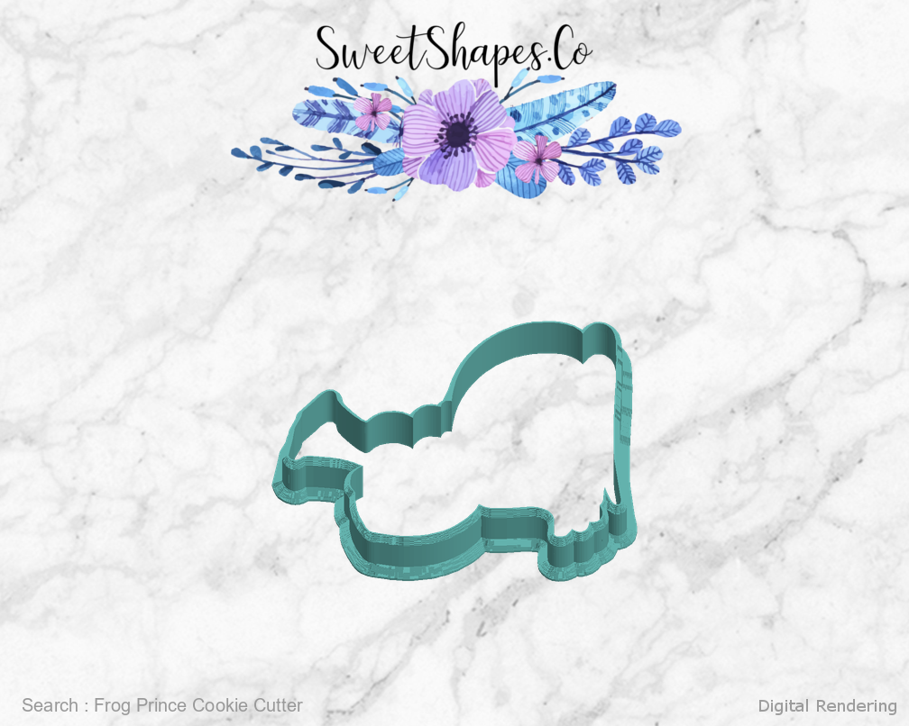 Frog Prince Cookie Cutter — left view