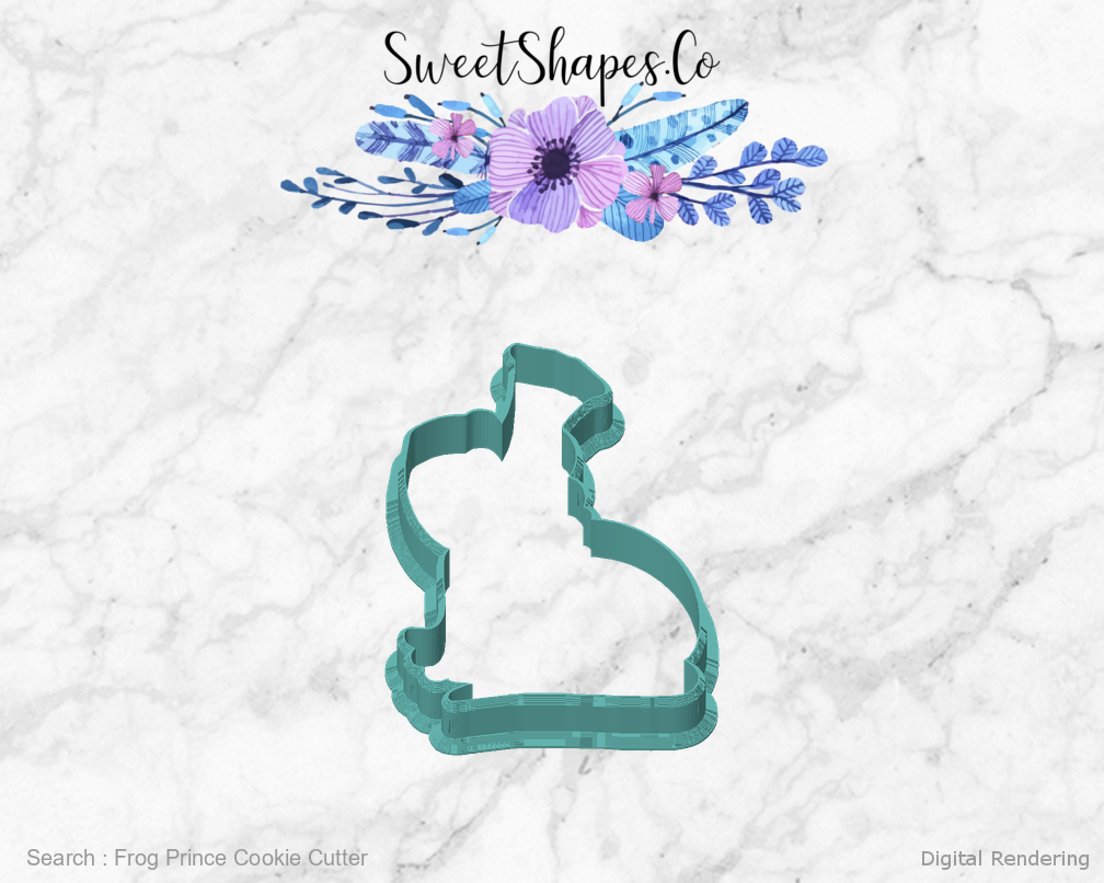 Frog Prince Cookie Cutter — front view