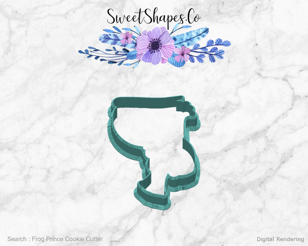 Frog Prince Cookie Cutter — back view