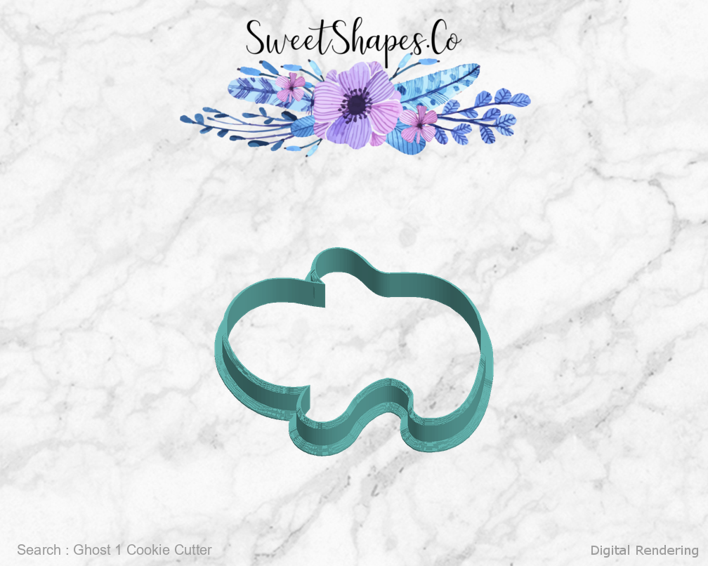 Ghost 1 Cookie Cutter — left view