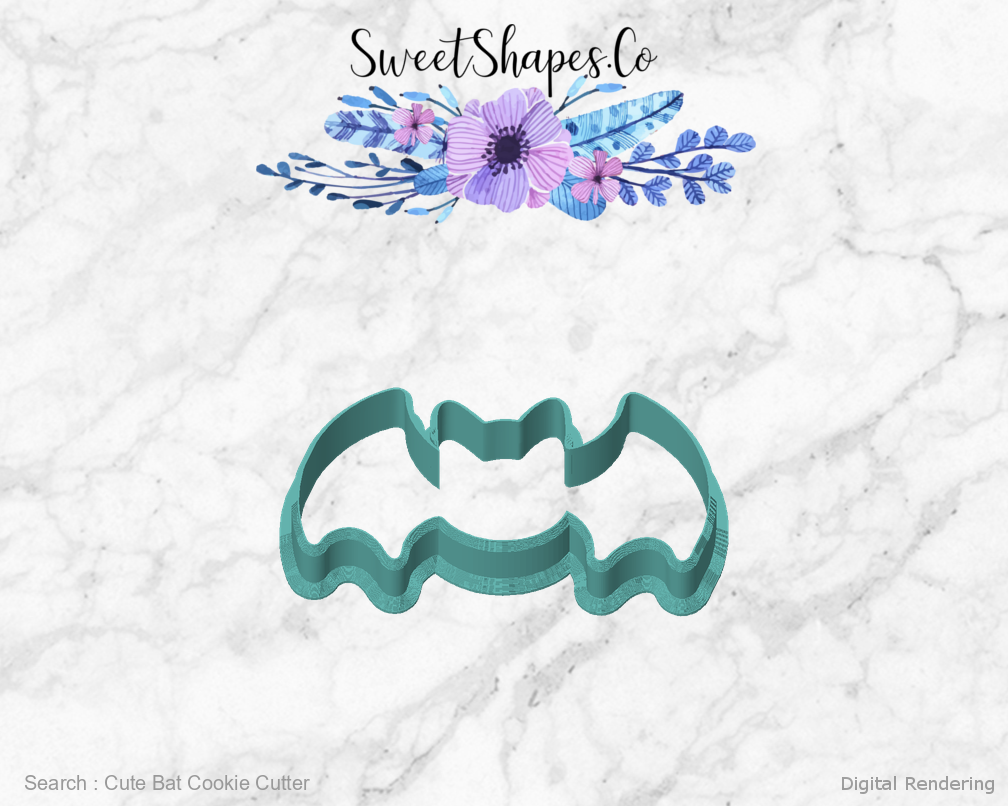 Cute Bat Cookie Cutter — front view