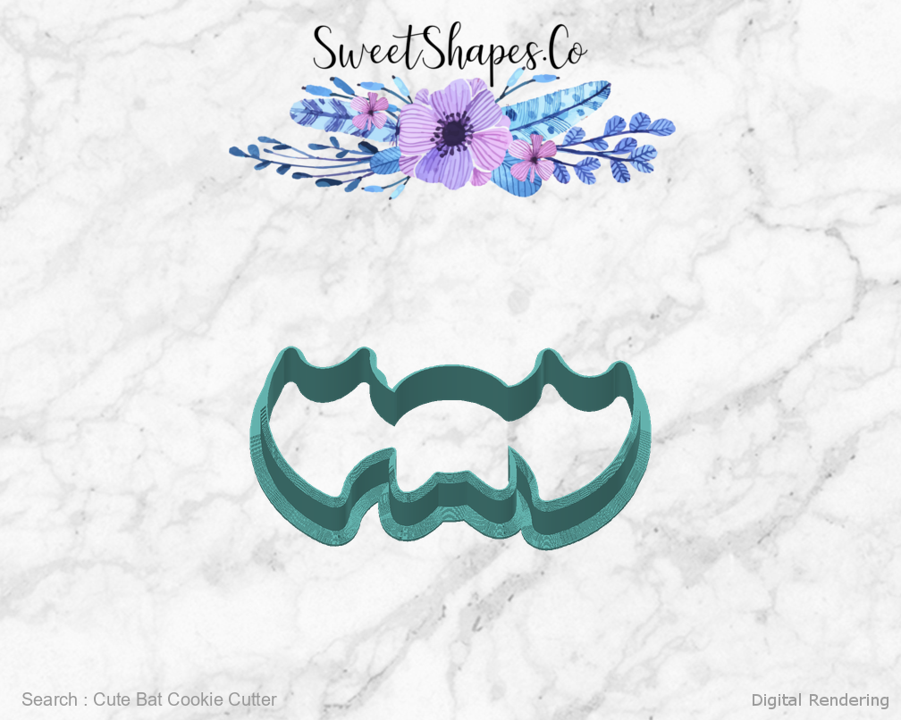 Cute Bat Cookie Cutter — back view