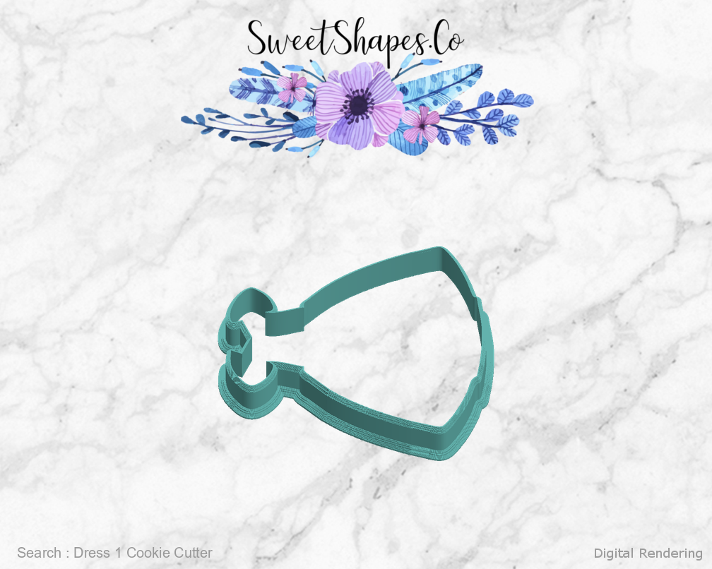 Dress 1 Cookie Cutter — left view