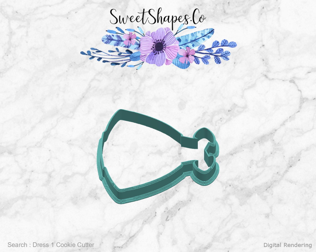 Dress 1 Cookie Cutter — right view