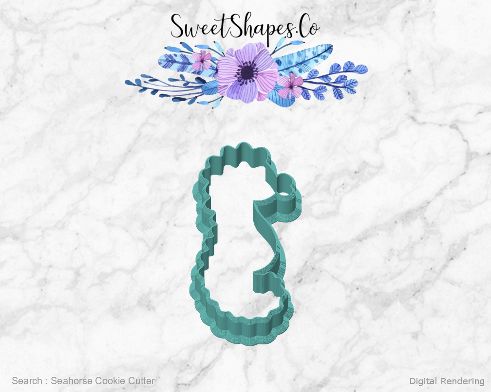 Seahorse Cookie Cutter — front view