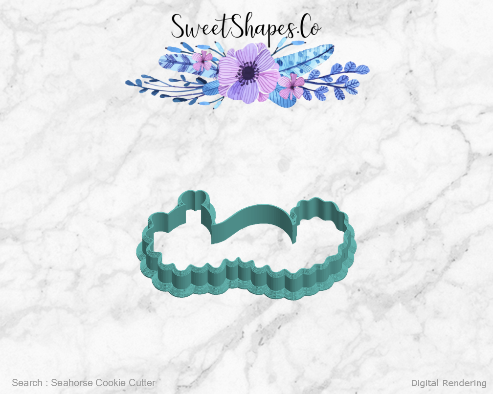 Seahorse Cookie Cutter — left view