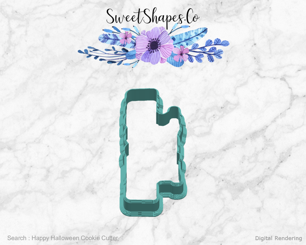 Happy Halloween Cookie Cutter — right view
