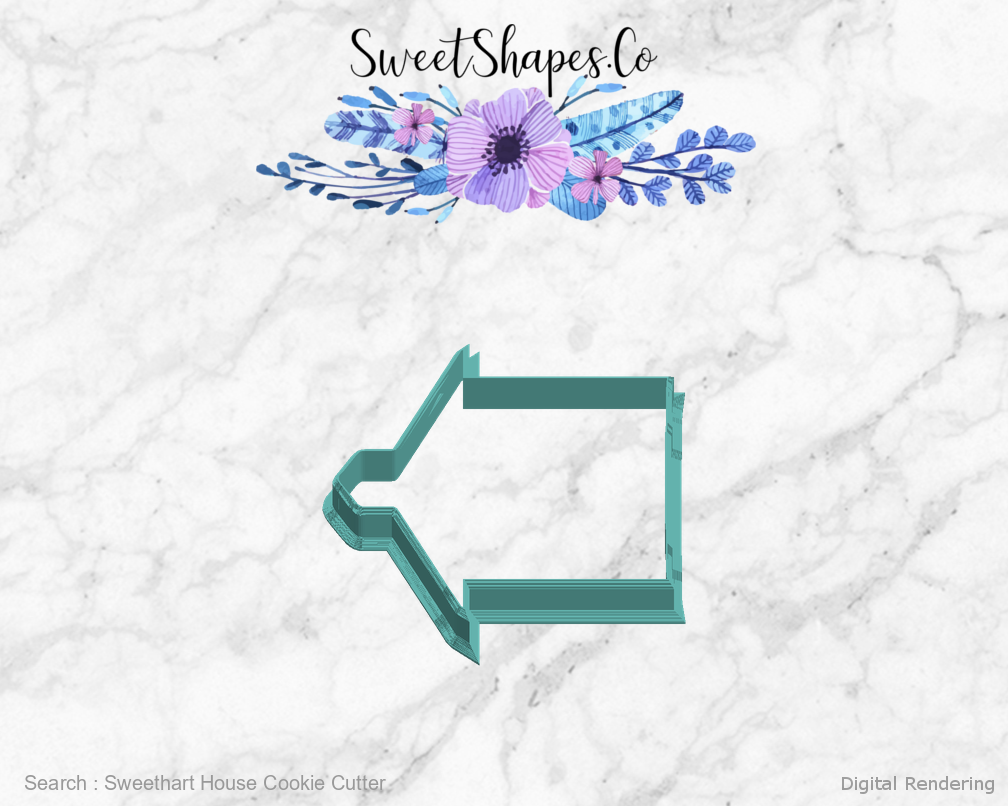 Sweethart House Cookie Cutter — left view