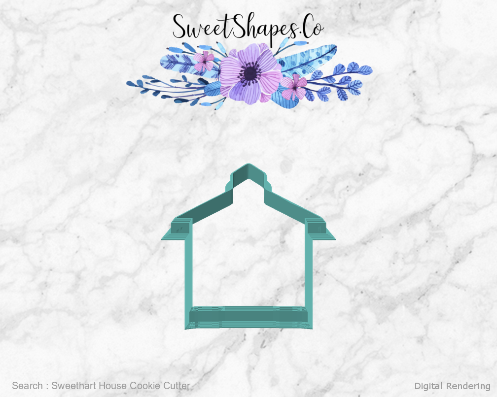 Sweethart House Cookie Cutter — front view