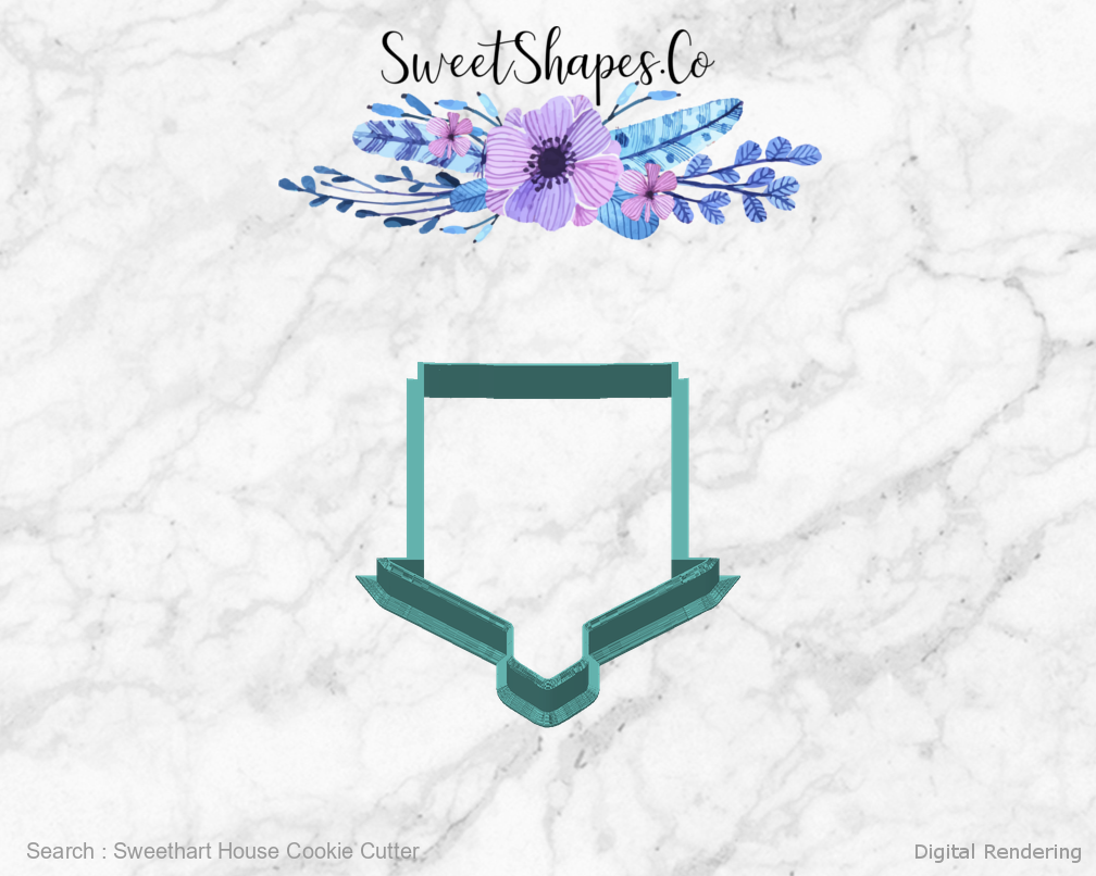 Sweethart House Cookie Cutter — back view