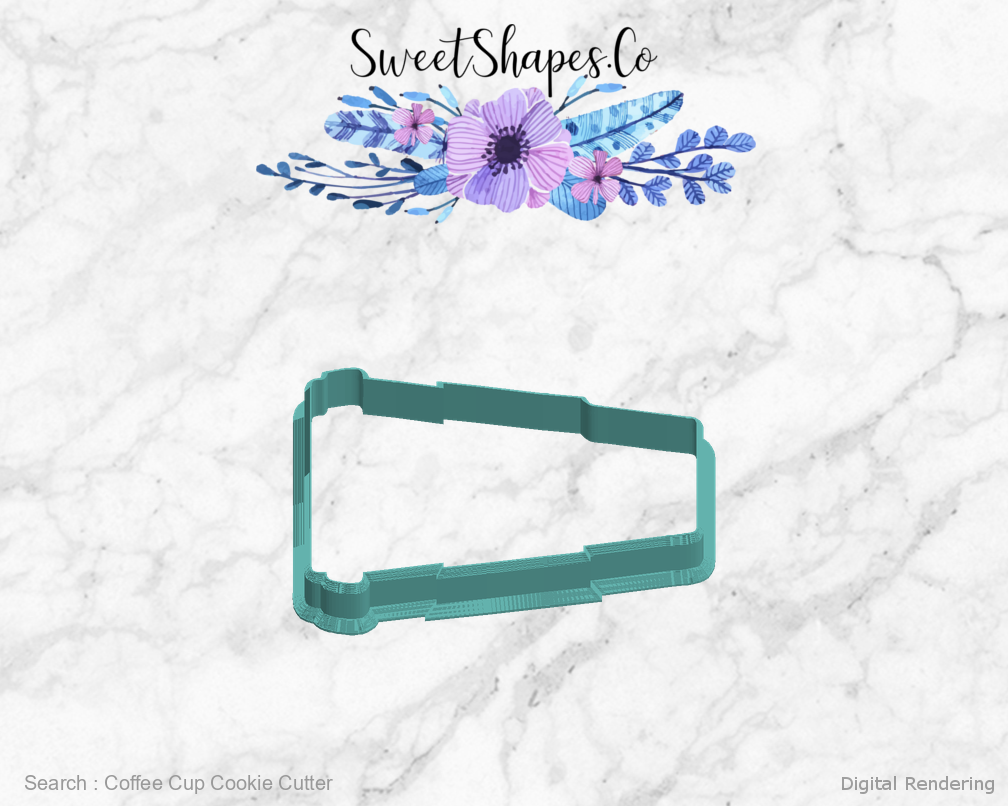 Coffee Cup Cookie Cutter — left view