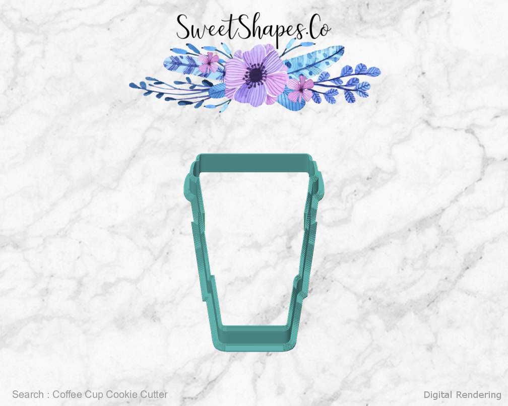 Coffee Cup Cookie Cutter — front view
