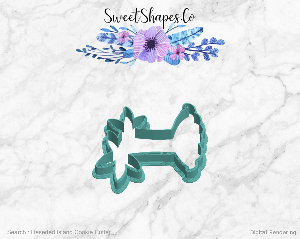 Deserted Island Cookie Cutter — left view