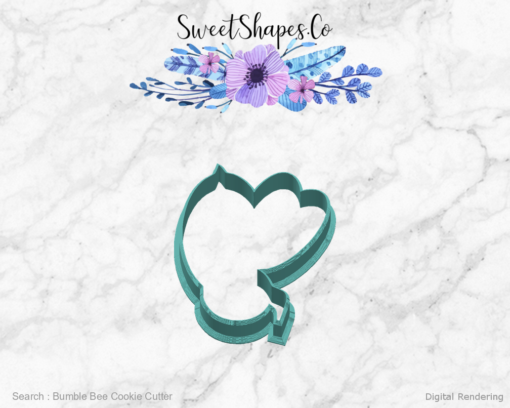 Bumble Bee Cookie Cutter — right view