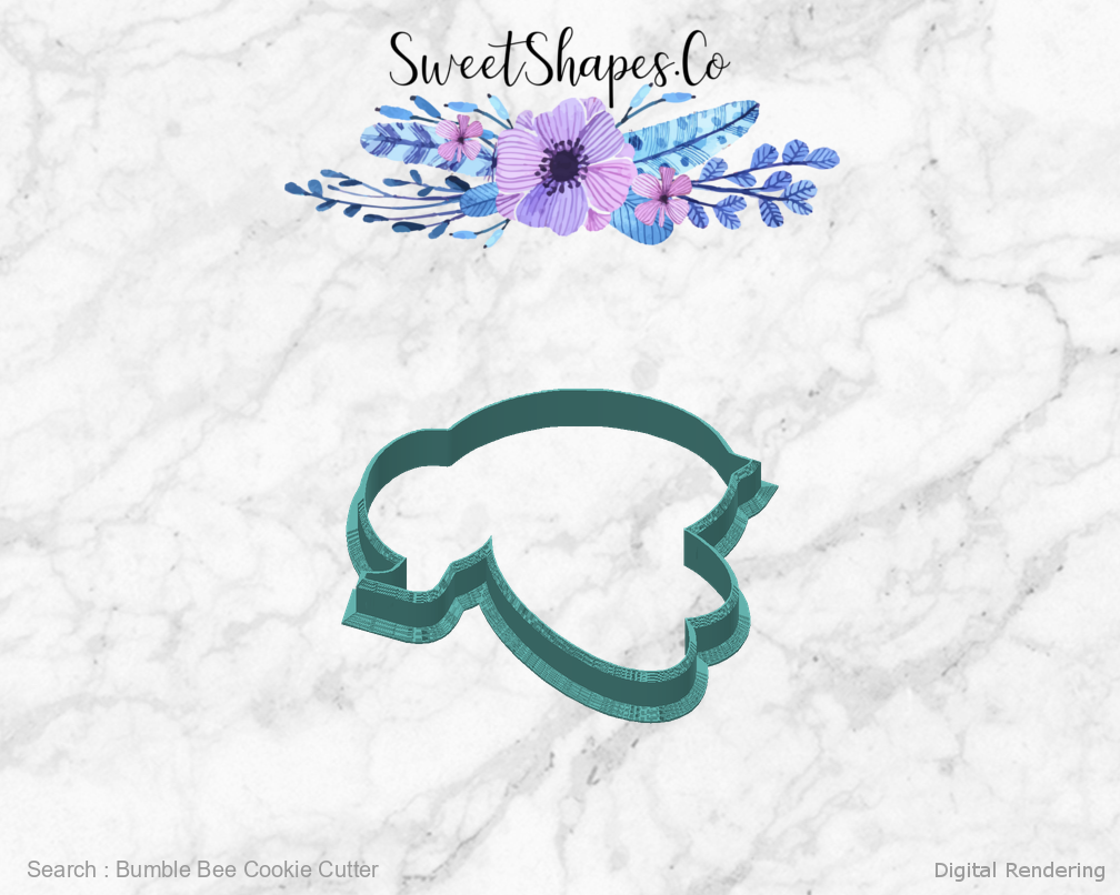 Bumble Bee Cookie Cutter — back view