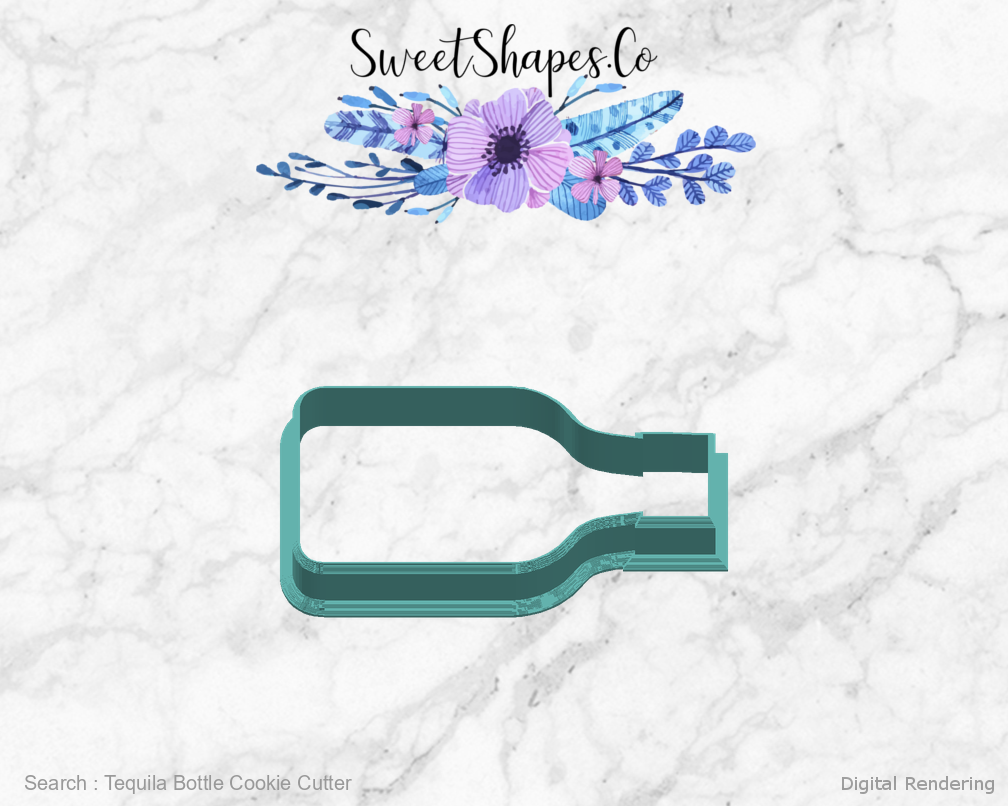 Tequila Bottle Cookie Cutter — right view