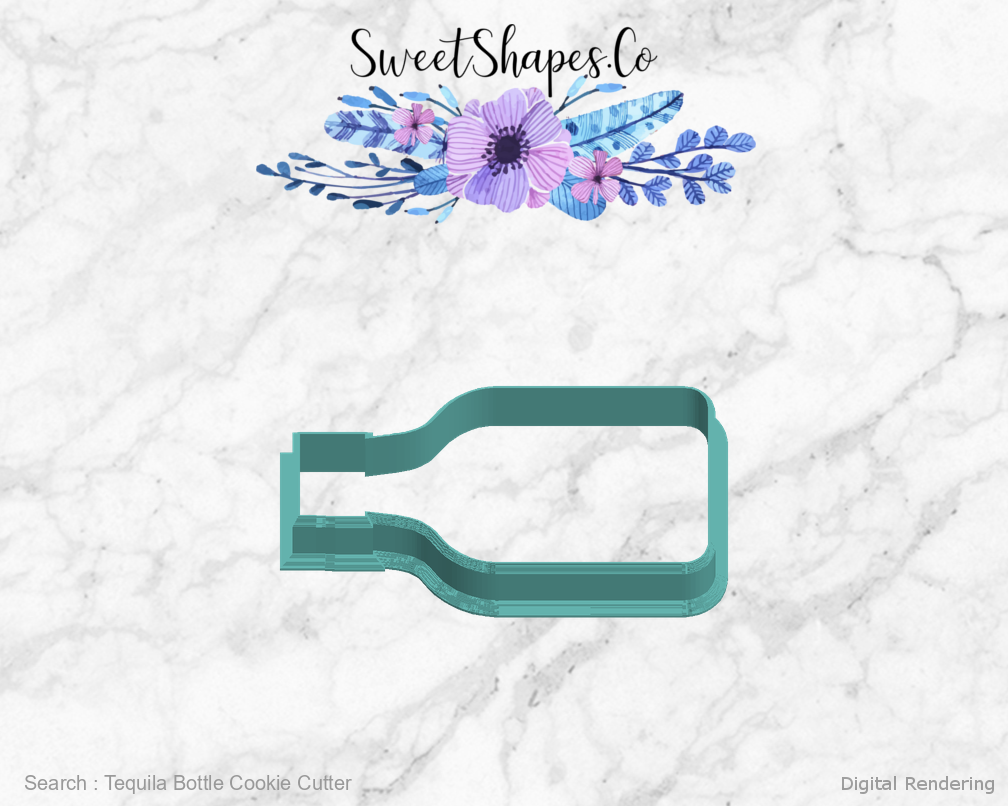 Tequila Bottle Cookie Cutter — left view
