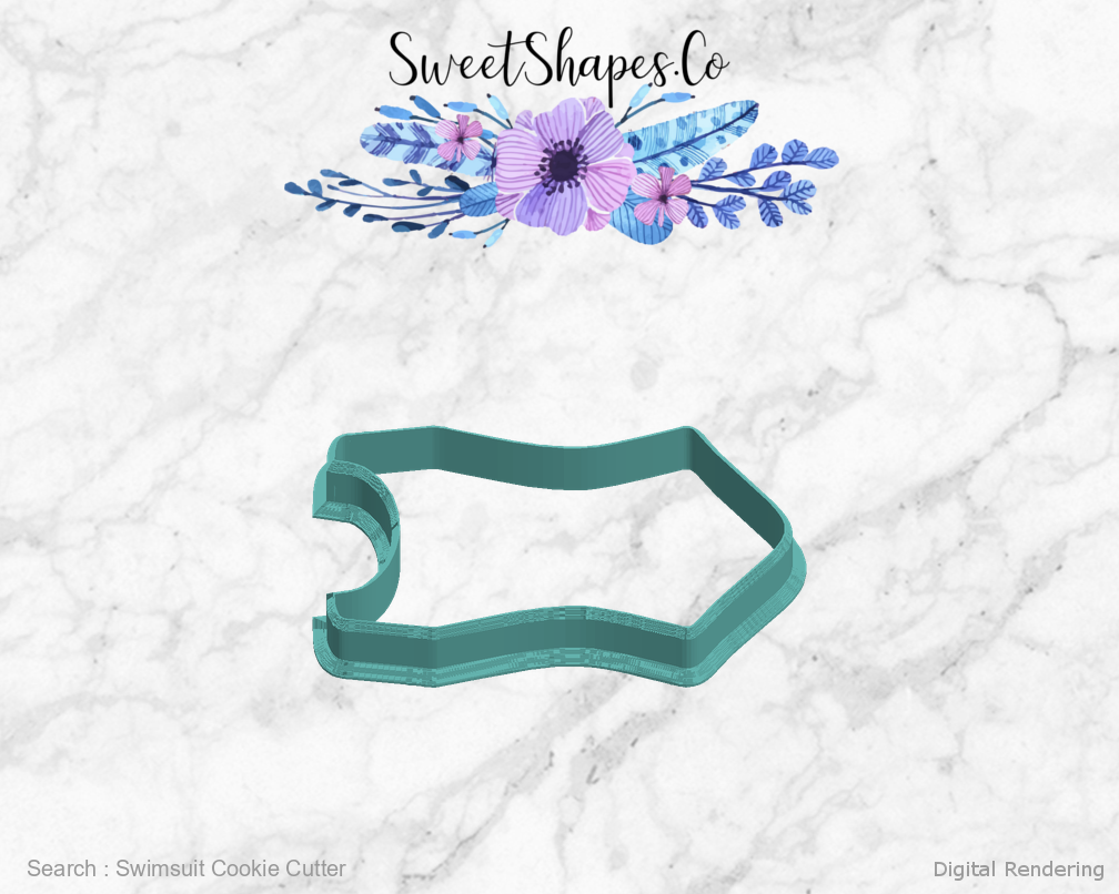 Swimsuit Cookie Cutter — left view