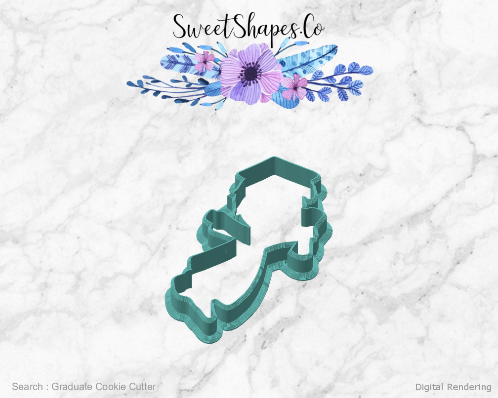Graduate Cookie Cutter — angled front view