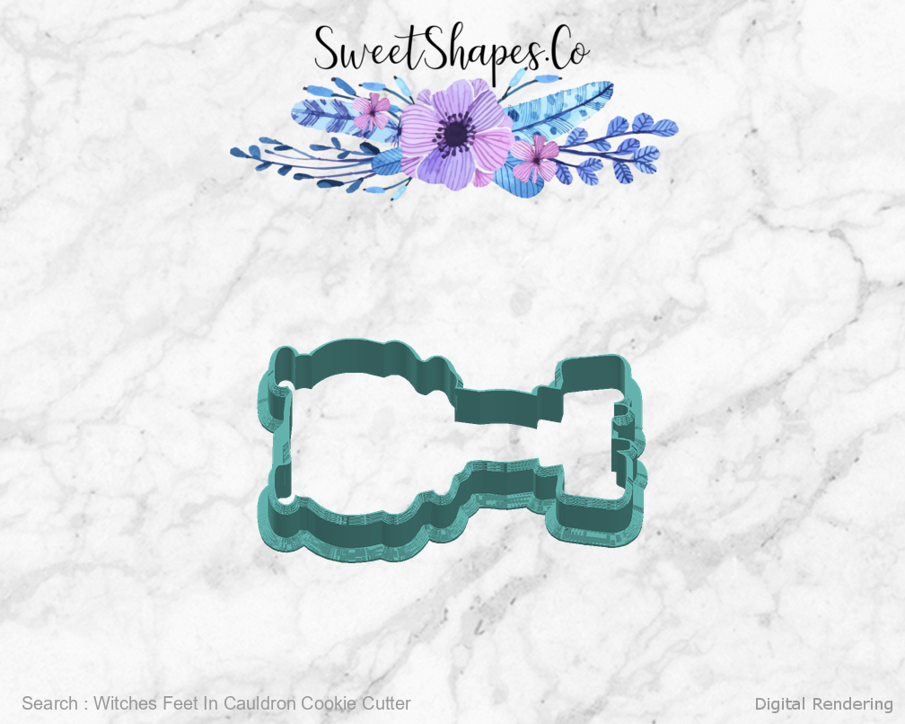 Witches Feet In Cauldron Cookie Cutter — right view